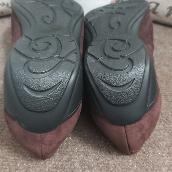 Semler Germany women's brown suede leather comfort walking shoes velcro - Picture 9 of 13